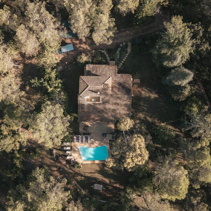 Entertainment zone at night in United States